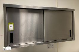 Stainless steel wall mounted double door Cabinet, 1200mm x 300mm x 600mm (lot location – Group
