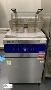 Hobart 1GFD65 stainless steel mobile gas fired twin basket Deep Fat Fryer, 535mm x 760mm x 940mm (