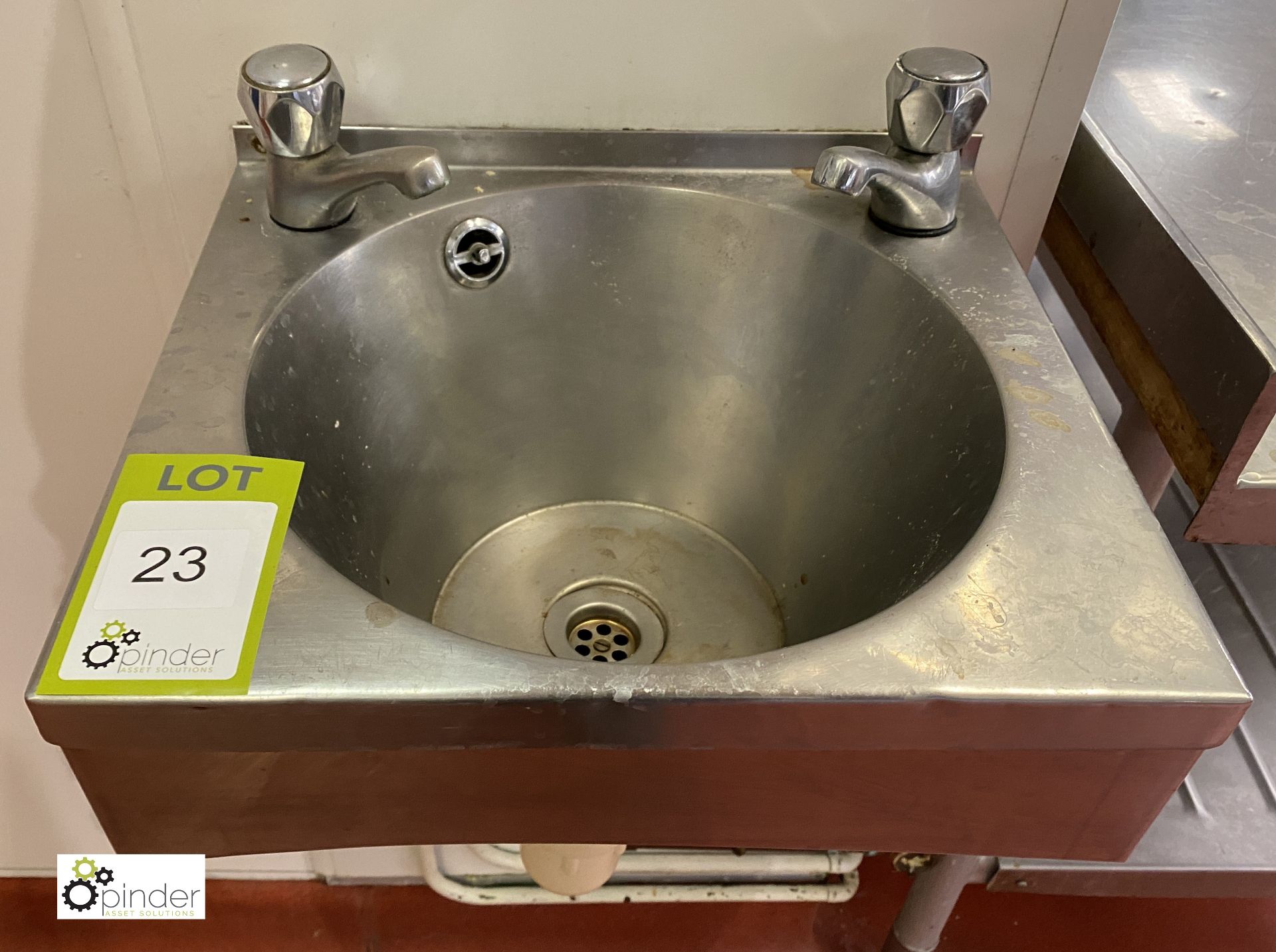 Stainless steel Hand Wash Basin, 380mm x 330mm (lot location – Parkview Restaurant Kitchen – first - Image 2 of 3