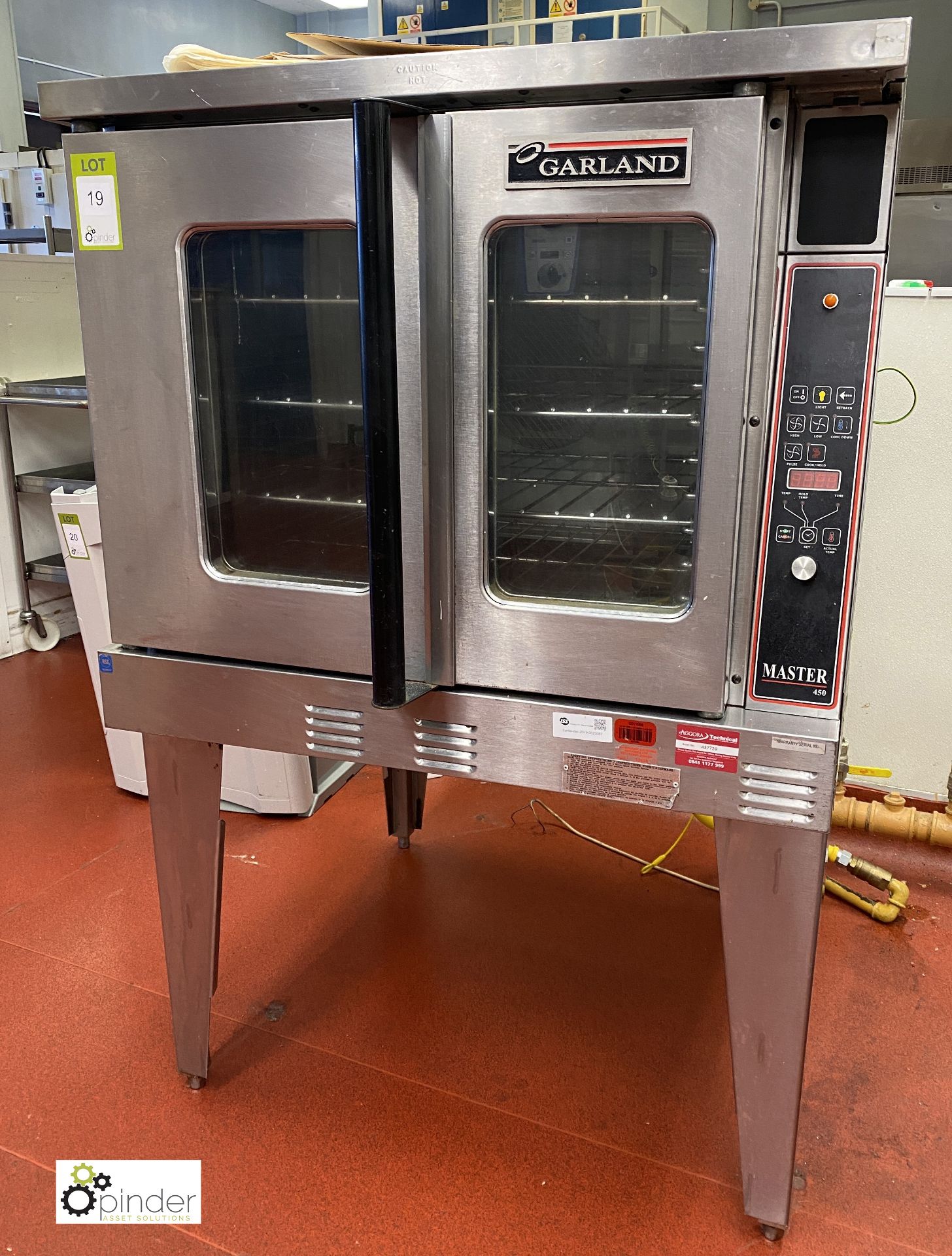 Garland Master 450 gas fired Convection Oven, 970mm x 970mm x 1460mm (lot location – Parkview