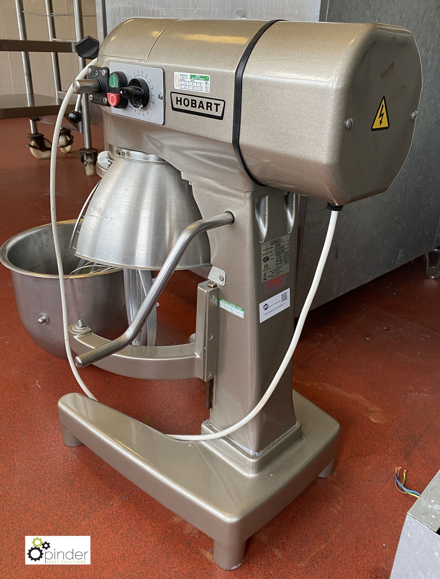 Hobart A200N counter top Planetary Food Mixer, 240volts, with whisk and 2 paddle attachments (lot - Image 4 of 7