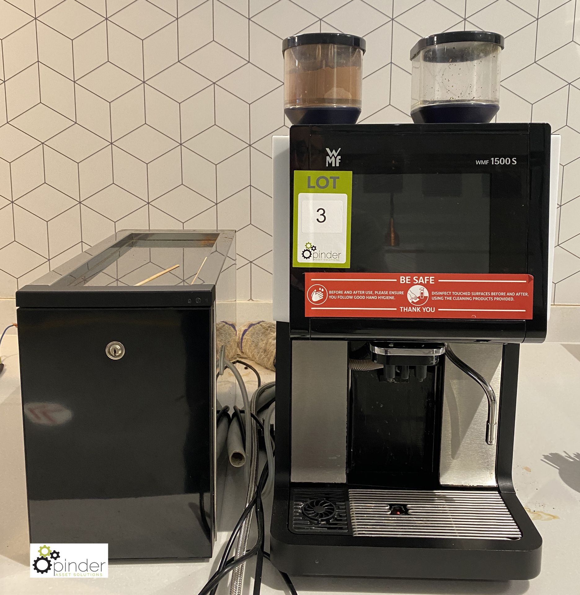 WMF 1500S Coffee Machine, with milk chiller (lot location – Parkview Restaurant Main Servery – first