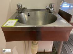 Stainless steel Hand Wash Basin, 380mm x 330mm (lot location – Parkview Restaurant Kitchen – first