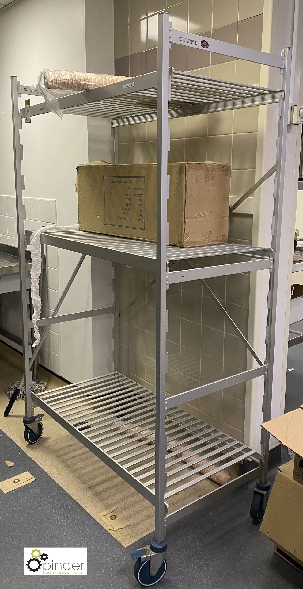 Hupfer mobile adjustable 3-shelf Rack, 1200mm x 610mm x 1950mm (contents not included) (lot location - Image 2 of 3