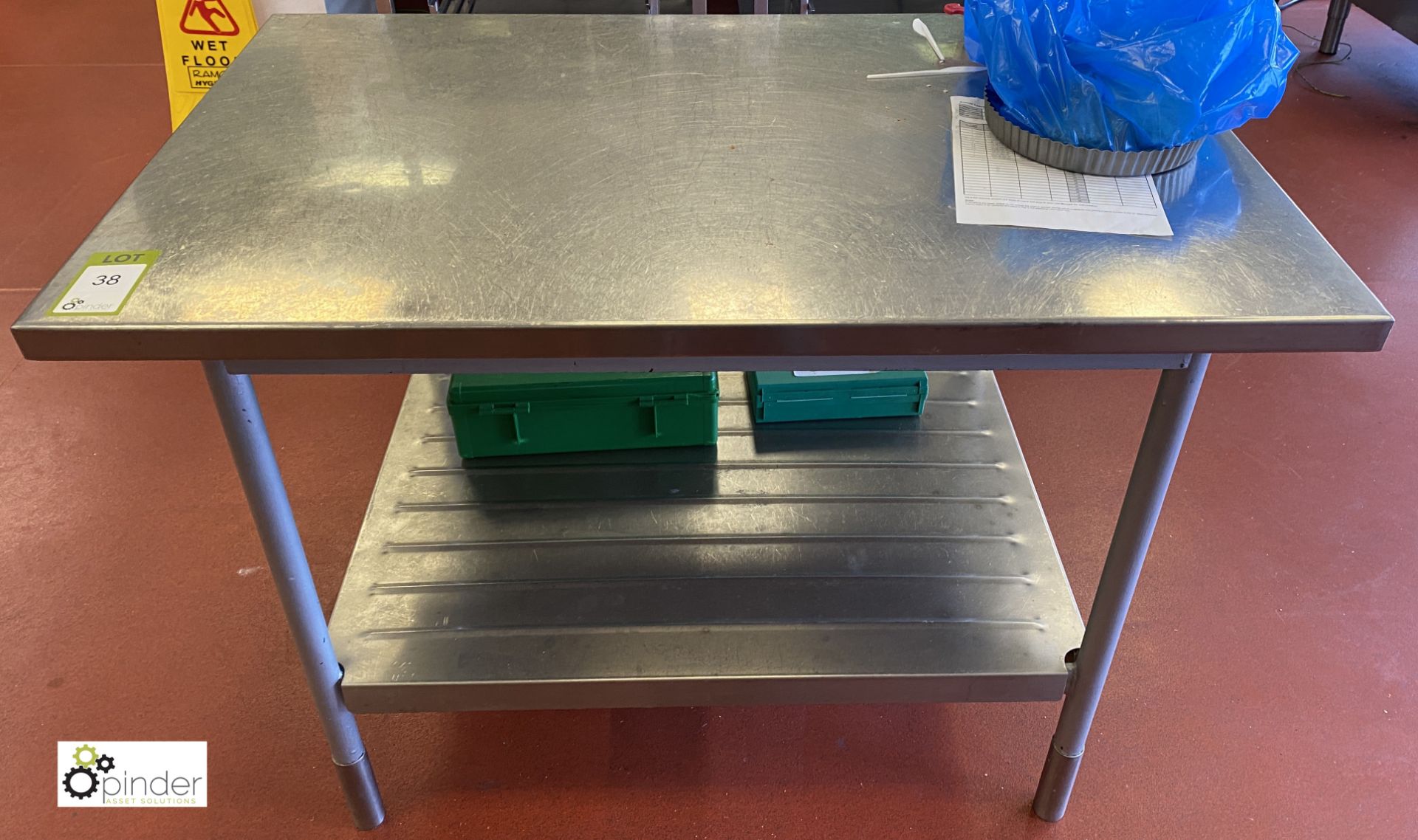 Stainless steel Preparation Table, 1230mm x 775mm x 870mm, with undershelf (lot location – - Image 2 of 3