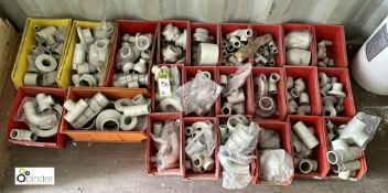 Quantity Plastic Pipe Fittings including T joints, bends, etc (please note there is a lift out fee