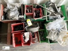 Quantity various Plastic Pipe Brackets, to pallet (please note there is a lift out fee of £5 plus