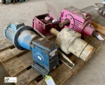 3 various Geared Drives including Flender Worm gearbox and motor, SEW Eurodrive S82 gearbox and