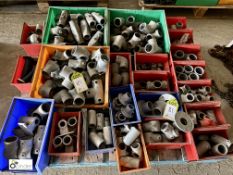 Quantity various Key Clamp Fittings, galvanised Fittings, to pallet (please note there is a lift out