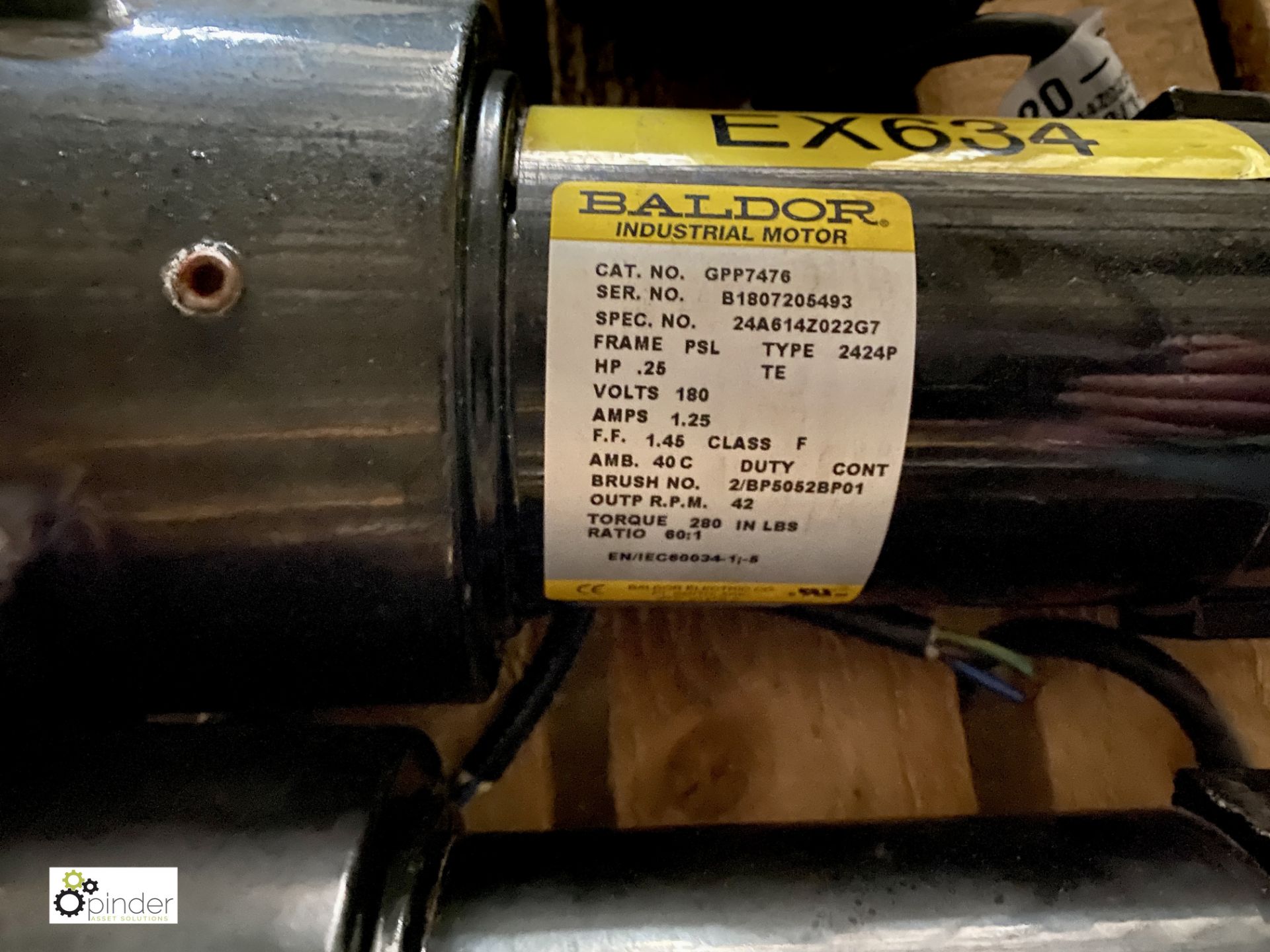 3 Baldor 2424P Industrial Motors, 180volts, unused (please note there is a lift out fee of £5 plus - Image 2 of 3