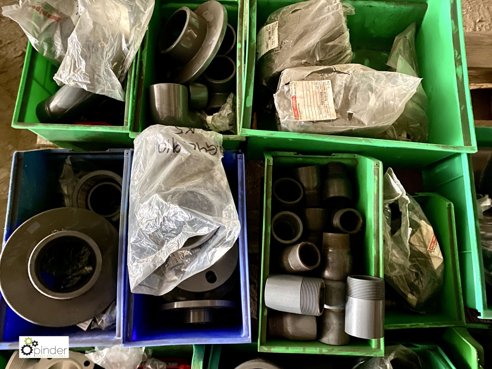 Quantity Plastic Pipe Fittings including connectors, bends, valves, etc, to pallet (please note - Image 4 of 6