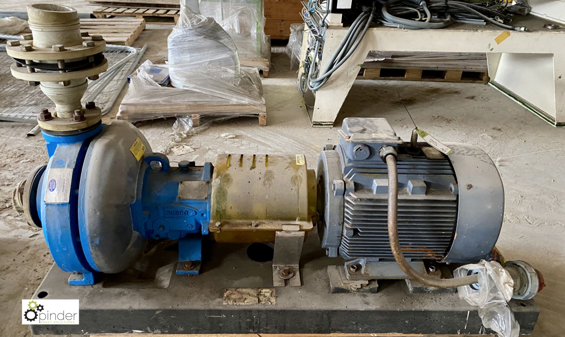 Pump Set Durco pump Polychem PS3x2-10, S/N 469778, 60m3/hr @ 55m hd, Matl DIPA, Suction 3” ASA - Image 4 of 5