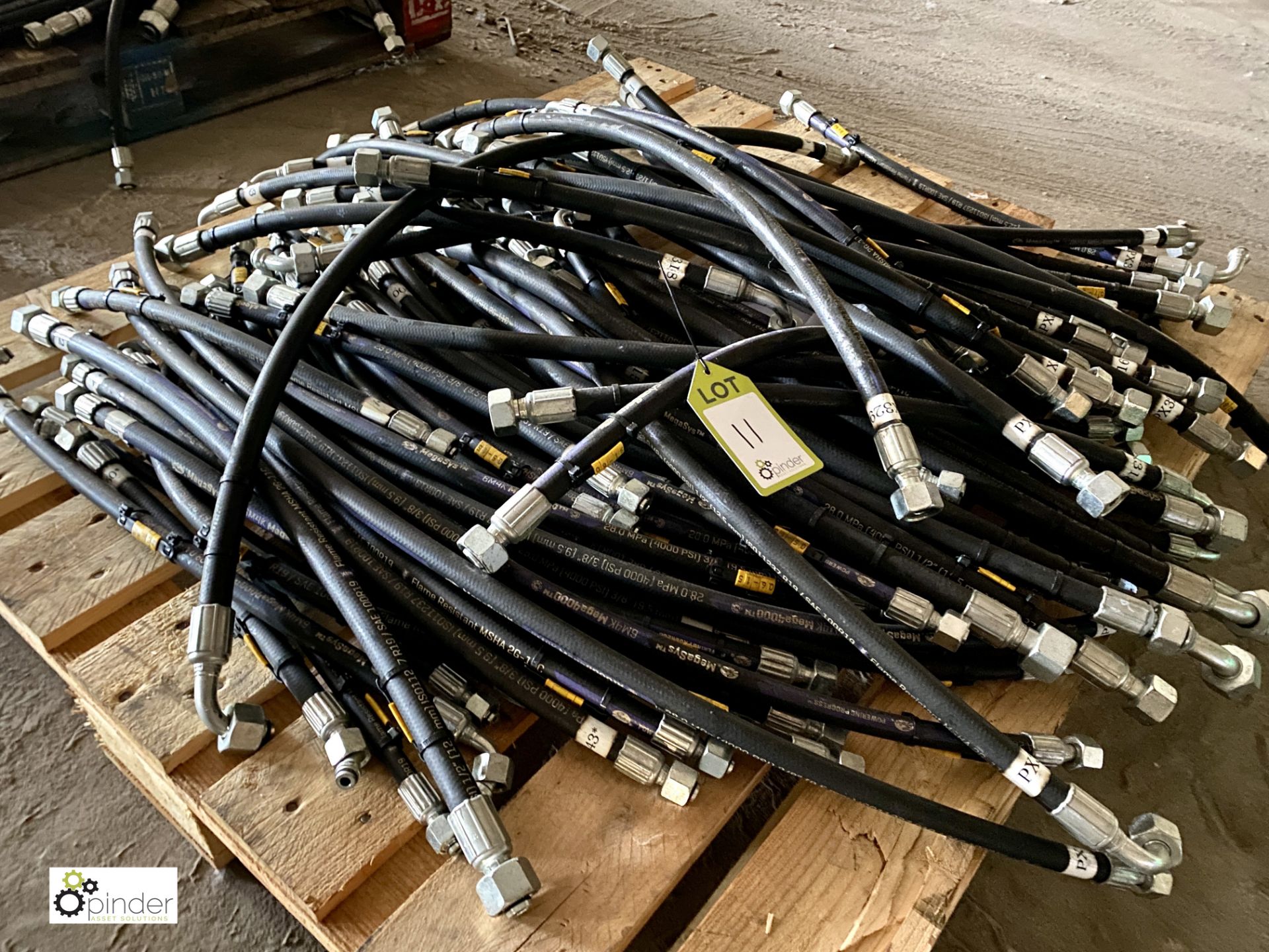 Quantity flame resistant Hydraulic Hose with couplings, to pallet (please note there is a lift out - Image 2 of 4