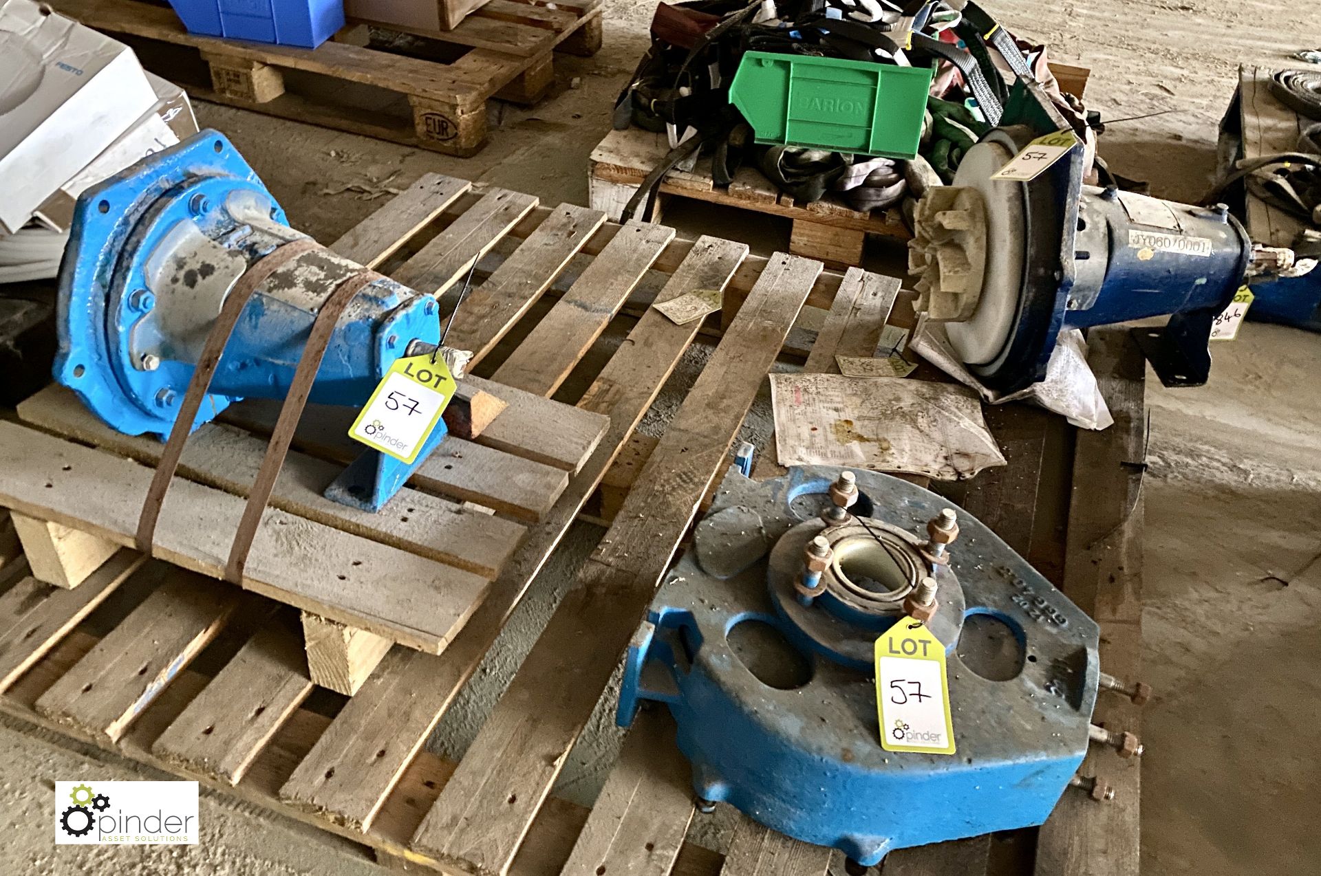 2 Pumps including Wernert NEPO 125-80-200 centrifugal pump and Durco pump and Wernert Volute Casing,