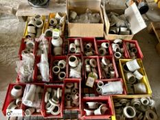 Quantity various Plastic Pipe Fittings, to pallet (please note there is a lift out fee of £5 plus
