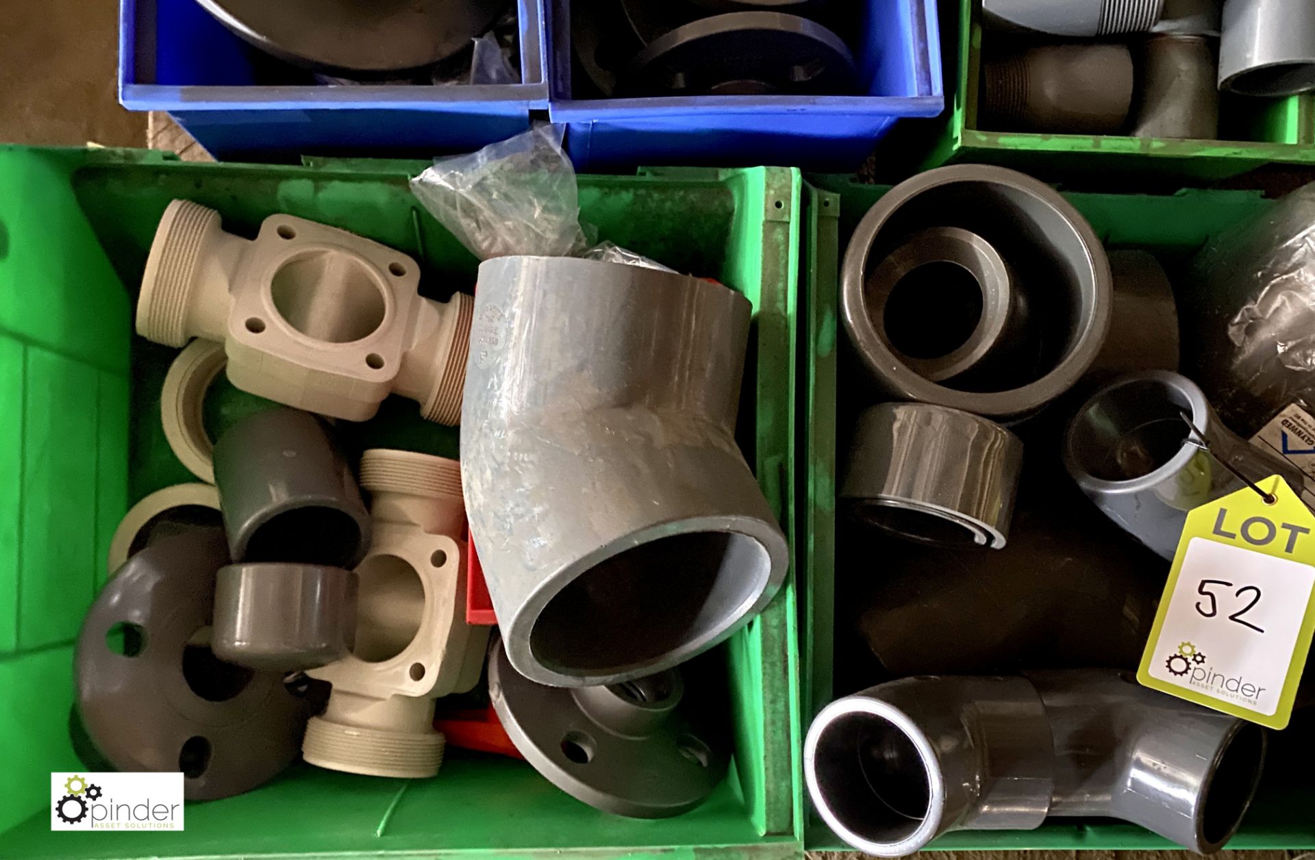 Quantity Plastic Pipe Fittings including connectors, bends, valves, etc, to pallet (please note - Image 3 of 6