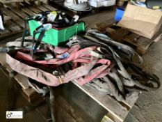 Quantity various Nylon Lifting Slings and Straps, to pallet (please note there is a lift out fee