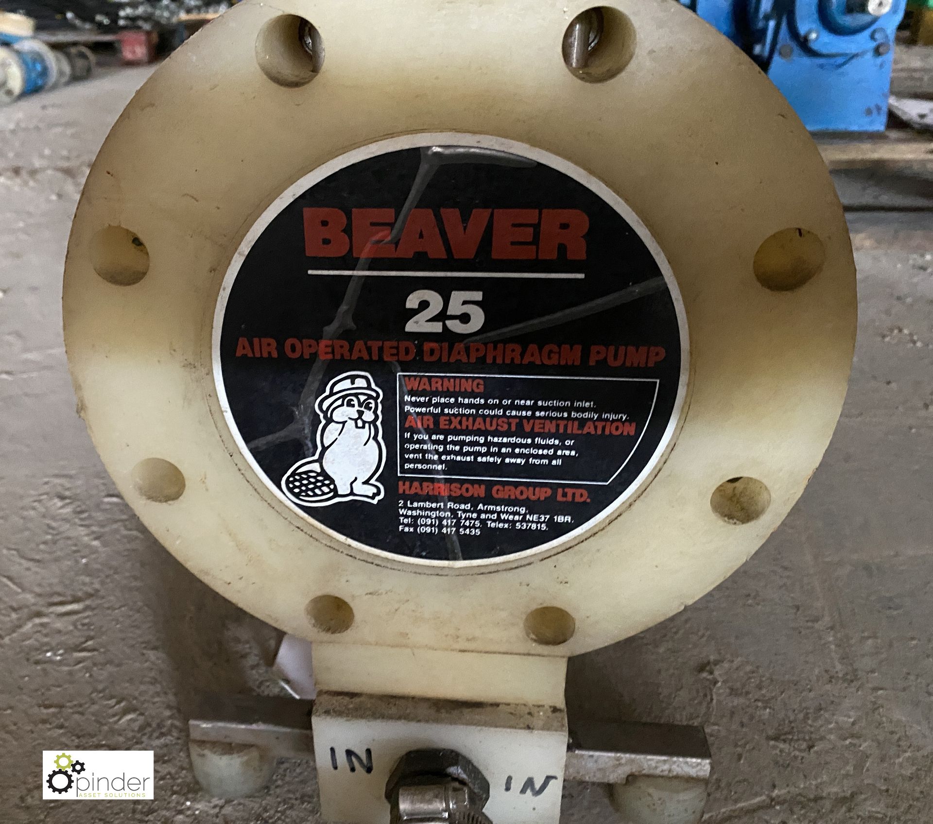 Blagdon Beaver 25 Air Diaphragm Pump Type 1A-PH-BB-TTP, S/N 1030958, 135 litres/min (please note - Image 2 of 3