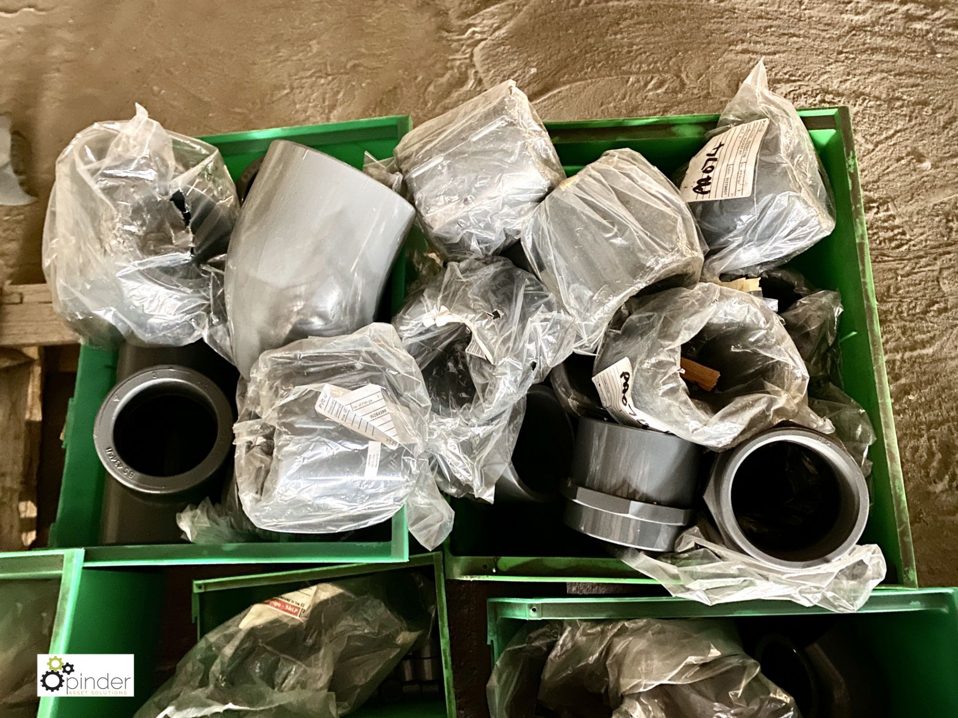 Quantity Plastic Pipe Fittings including connectors, bends, valves, etc, to pallet (please note - Image 5 of 6