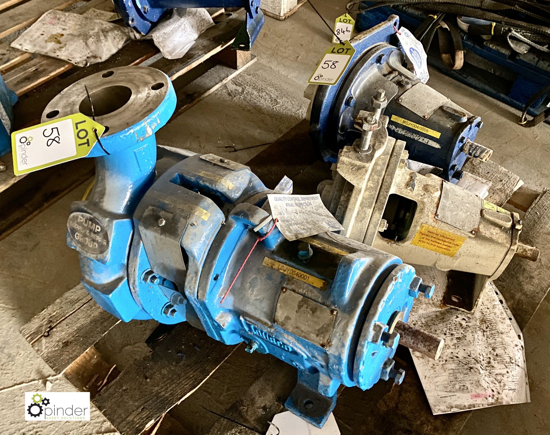 3 Pumps including Durco MK3 Centrifugal Pump, Wernert NKP50-200 Centrifugal Pump and Wernert NKP32-