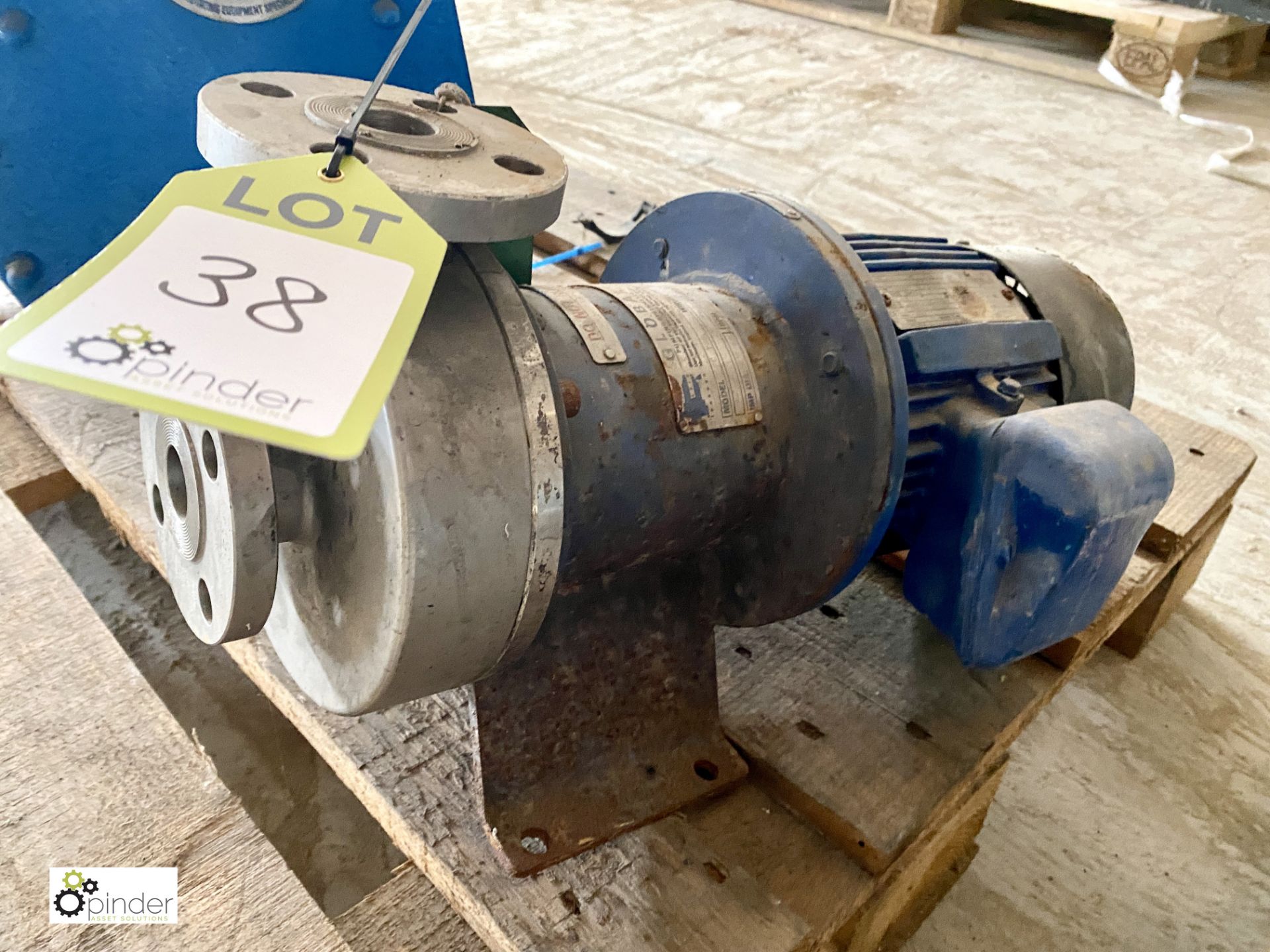 Pump and Technical Services 50-40-130SP Transfer Pump, 4kw and Global stainless steel Pump with 1. - Image 4 of 7