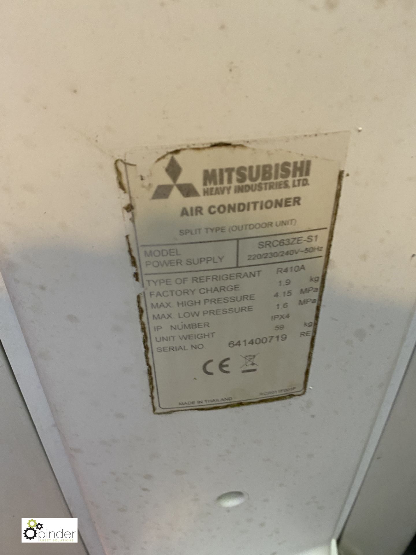 Mitsubishi SRC63ZE-S1 Air Conditioning Unit, with Mitsubishi SRK63ZE-S wall mounted inverter - Image 3 of 4