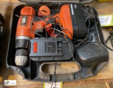 Black & Decker 18V rechargeable Drill, with charger, spare battery and case