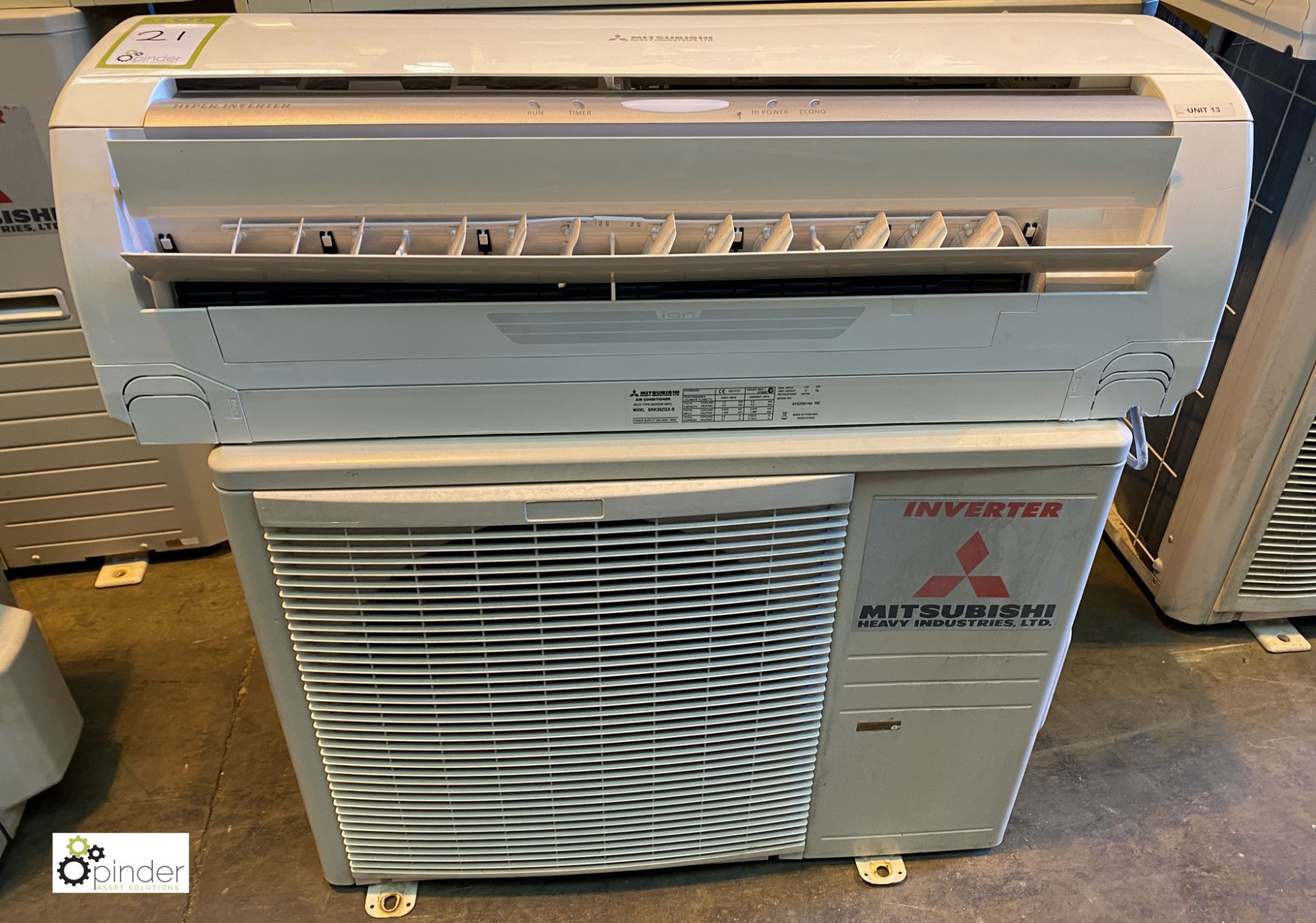 Mitsubishi SRC35ZD-S1 Air Conditioning Unit, with Mitsubishi SRK35ZGX-S wall mounted inverter