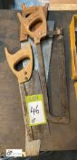 3 various Hand Saws