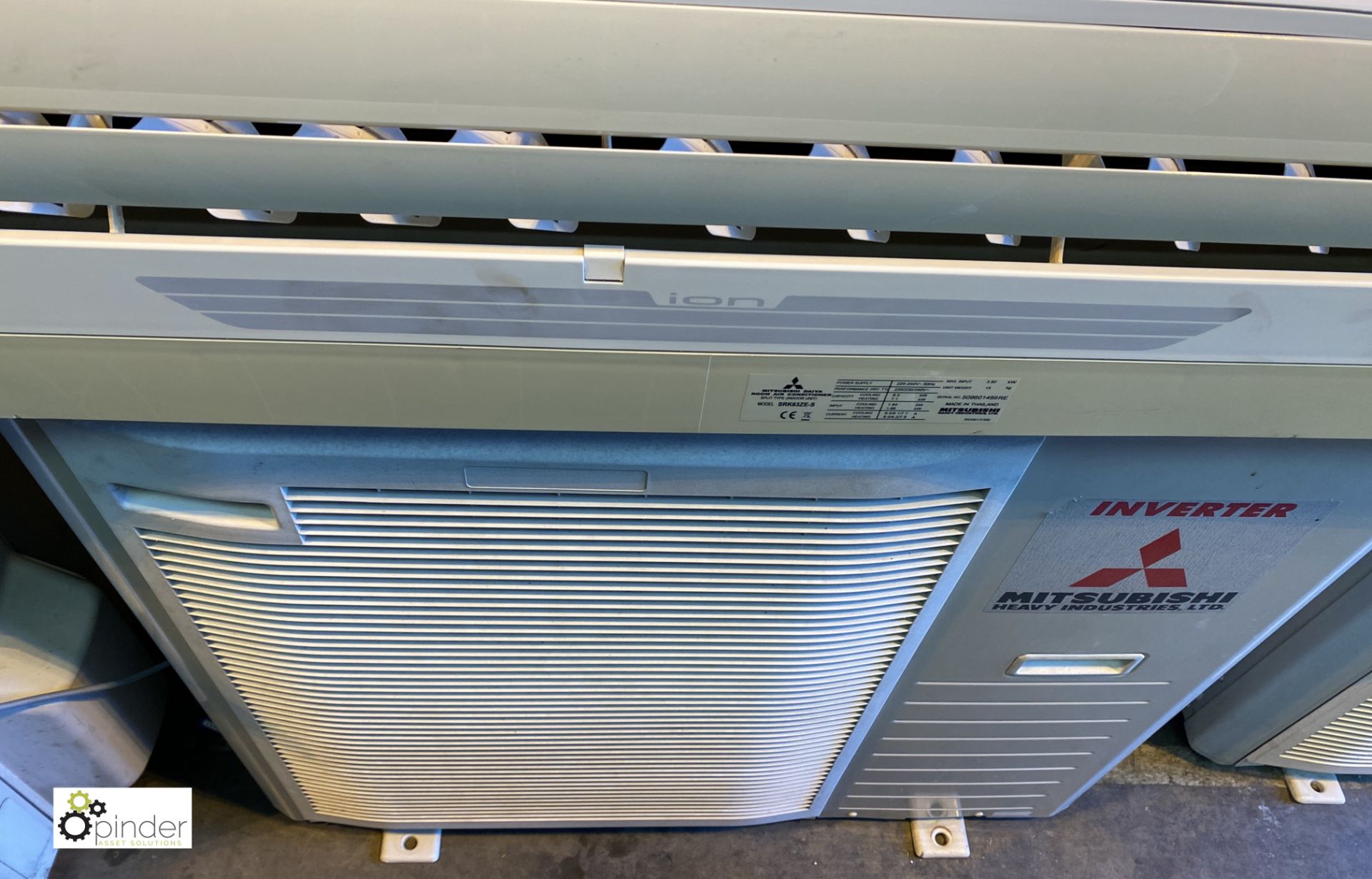 Mitsubishi SRC63ZE-S1 Air Conditioning Unit, with Mitsubishi SRK63ZE-S wall mounted inverter - Image 2 of 4