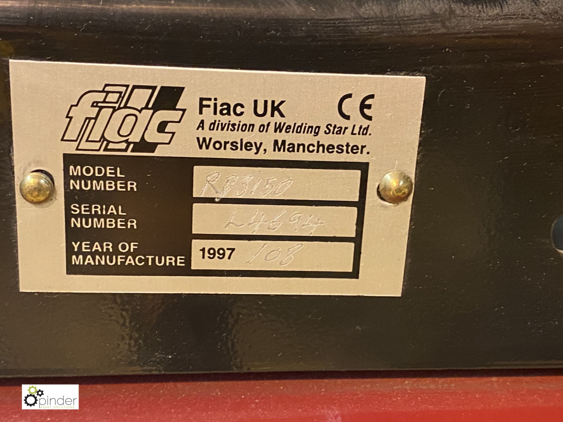 Fiac RD3150 receiver mounted Air Compressor, 240volts - Image 3 of 5