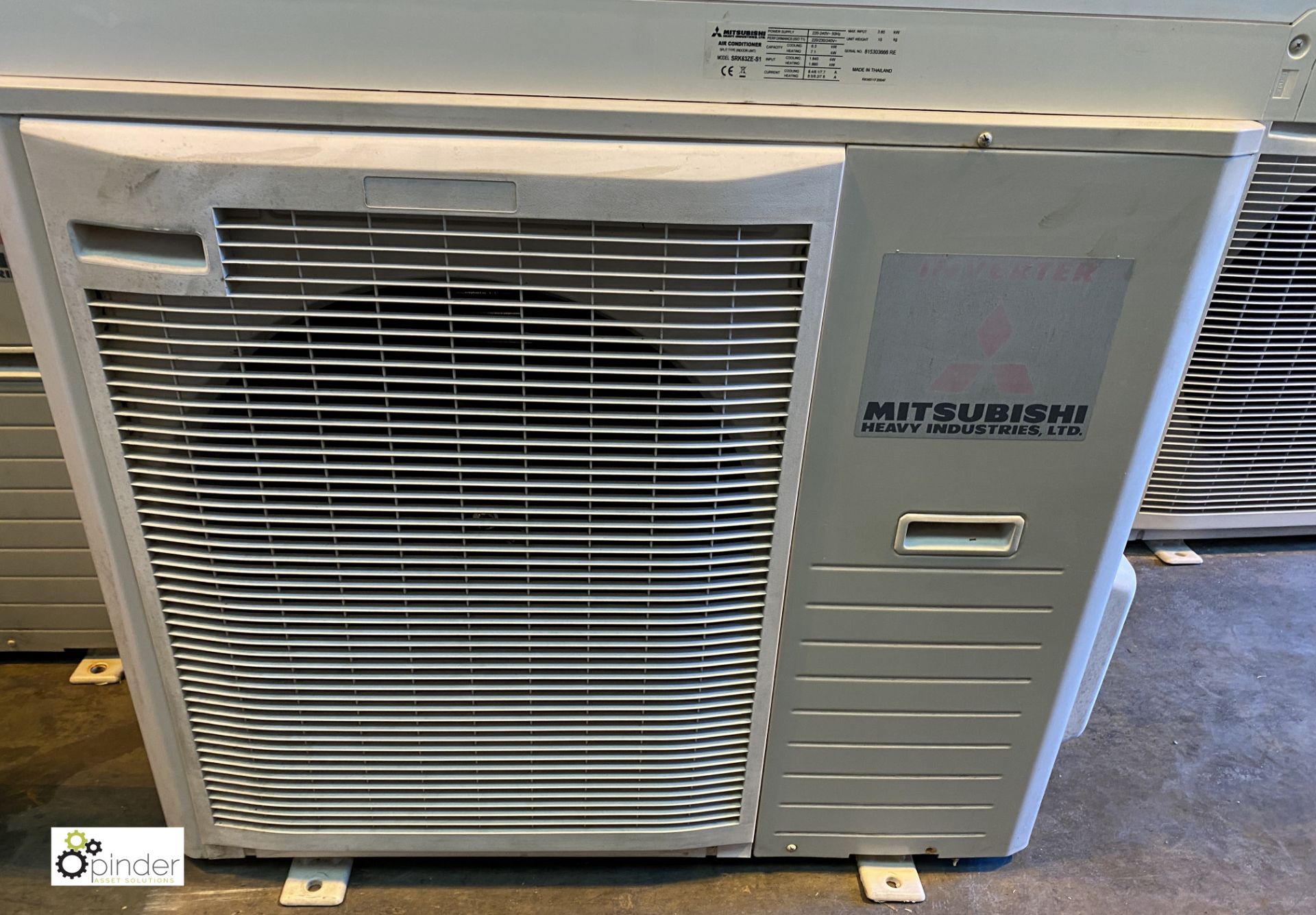 Mitsubishi SRC63ZE-S1 Air Conditioning Unit, with Mitsubishi SRK63ZE-S wall mounted inverter - Image 2 of 5