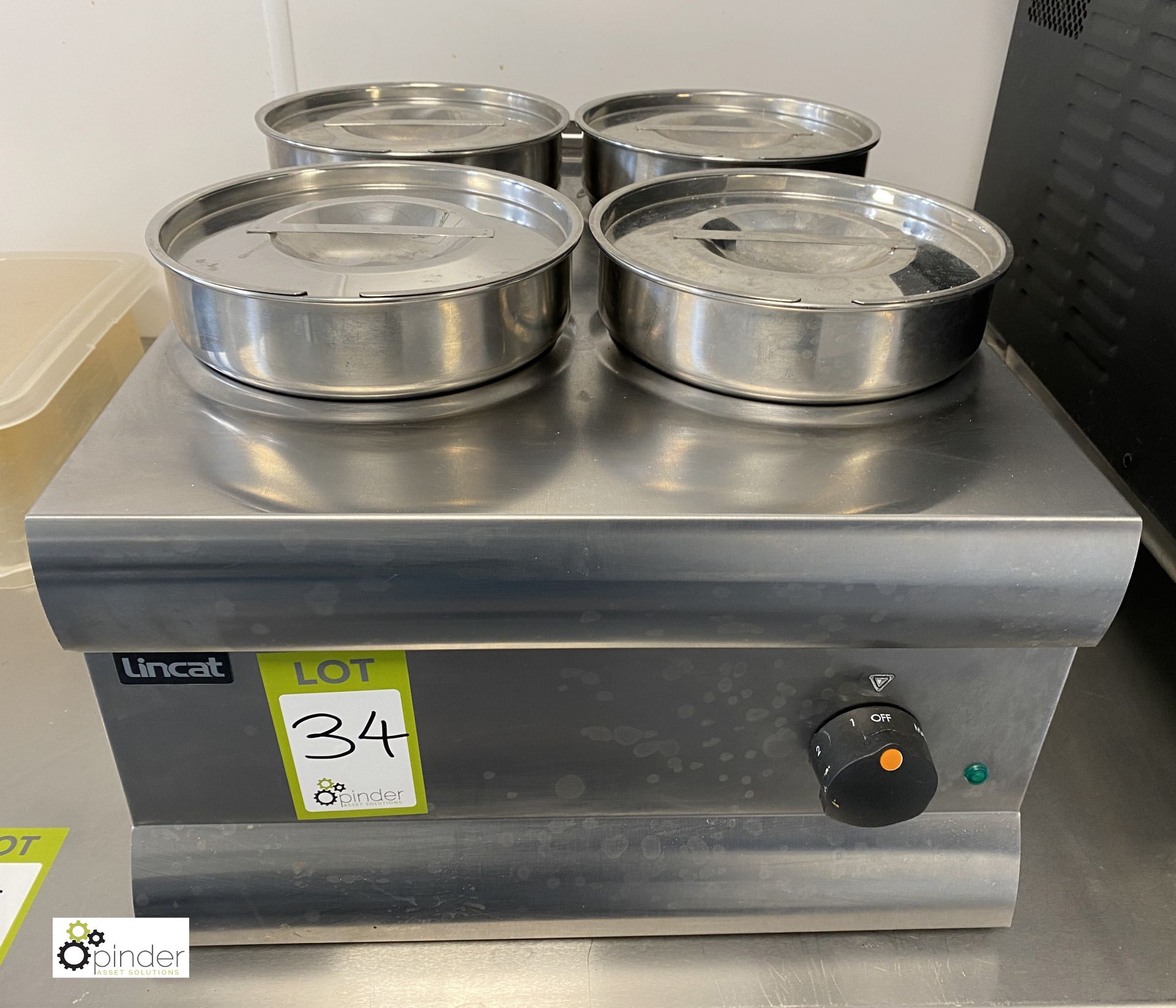 Lincat stainless steel 4-pan Bain Marie, 240volts