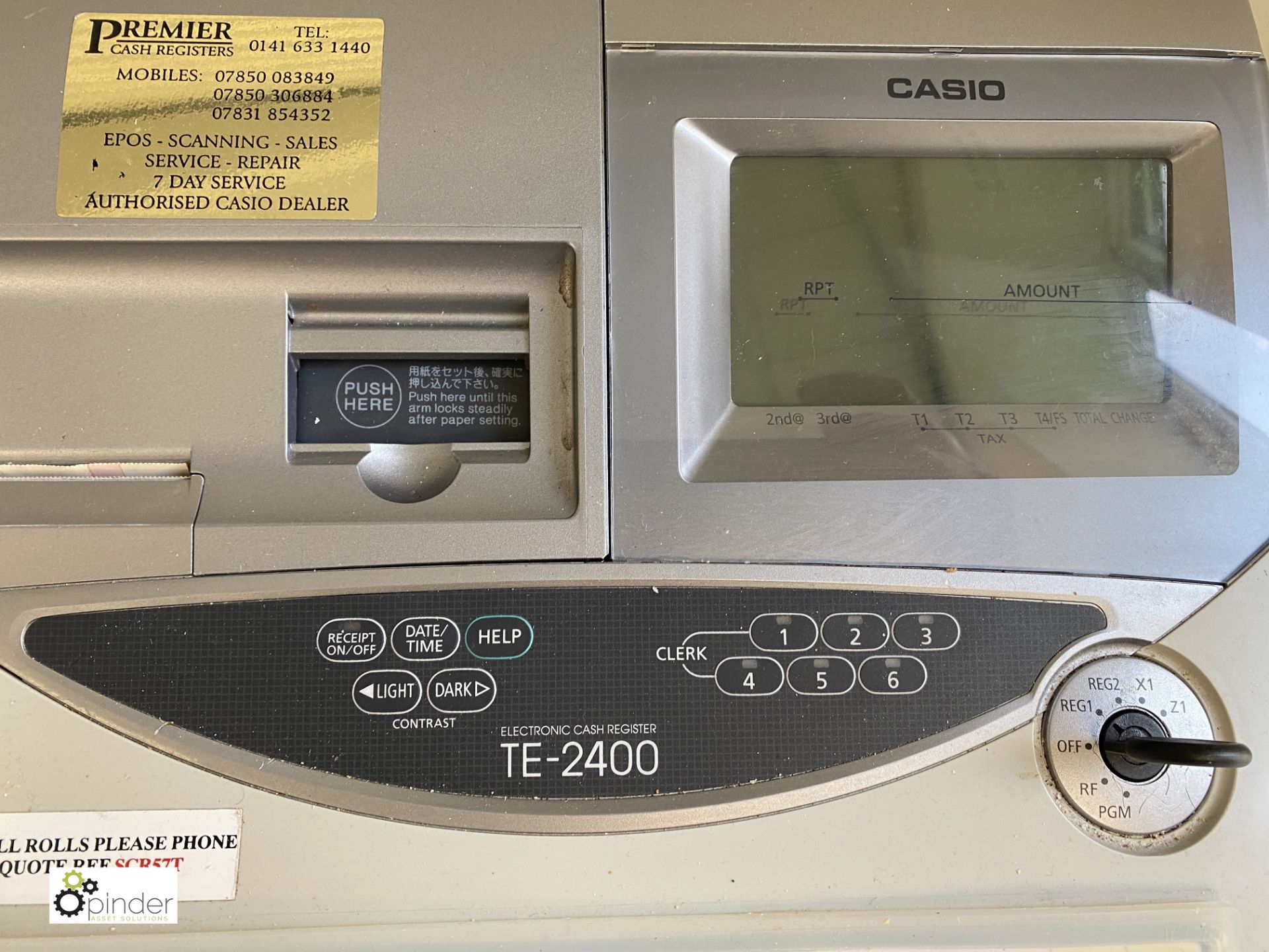 Casio TE-2400-1 Electronic Cash Register - Image 3 of 4