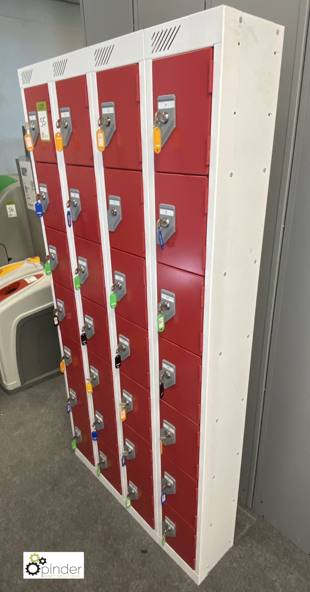 28-compartment Locker, with 27 keys, 800mm x 200mm x 1620mm - Image 2 of 4