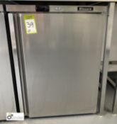 Blizzard stainless steel single door under counter Fridge, 240volts