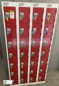 28-compartment Locker, with 27 keys, 800mm x 200mm x 1620mm