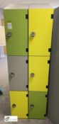 Probe 6-compartment Personnel Locker, with combination locks