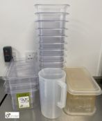 Quantity Plastic Tubs and Jug