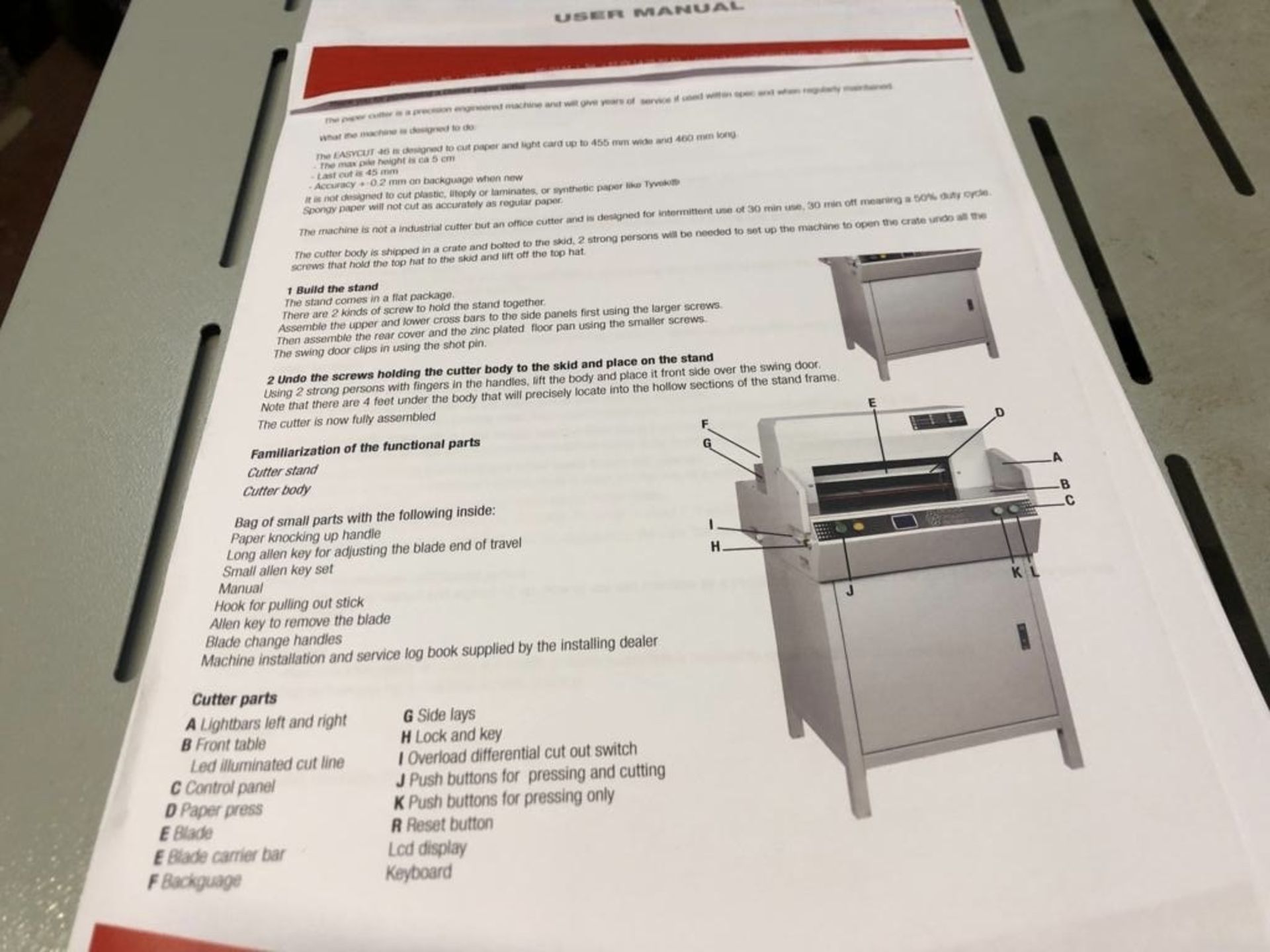 Dumor Easy Cut 460 Z5 V8.2 Guillotine, 240volts, s - Image 4 of 6