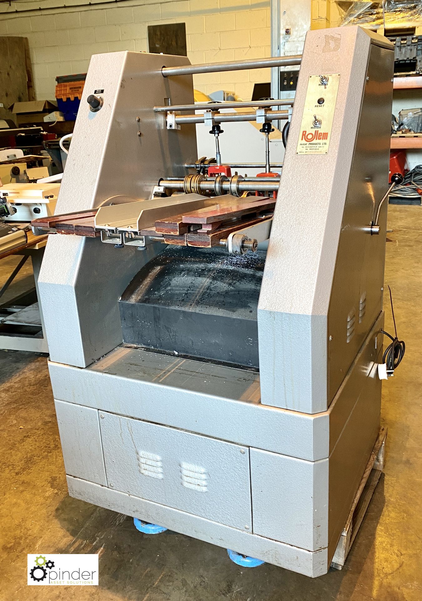 Rollem 4 Creasing and Perforating Machine, 240volts, serial number Y1080/538, with 3 numbering heads