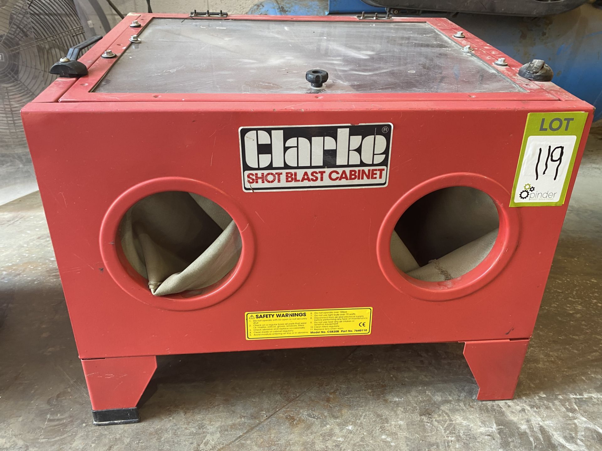 Clarke bench top Shot Blast Cabinet, with quantity