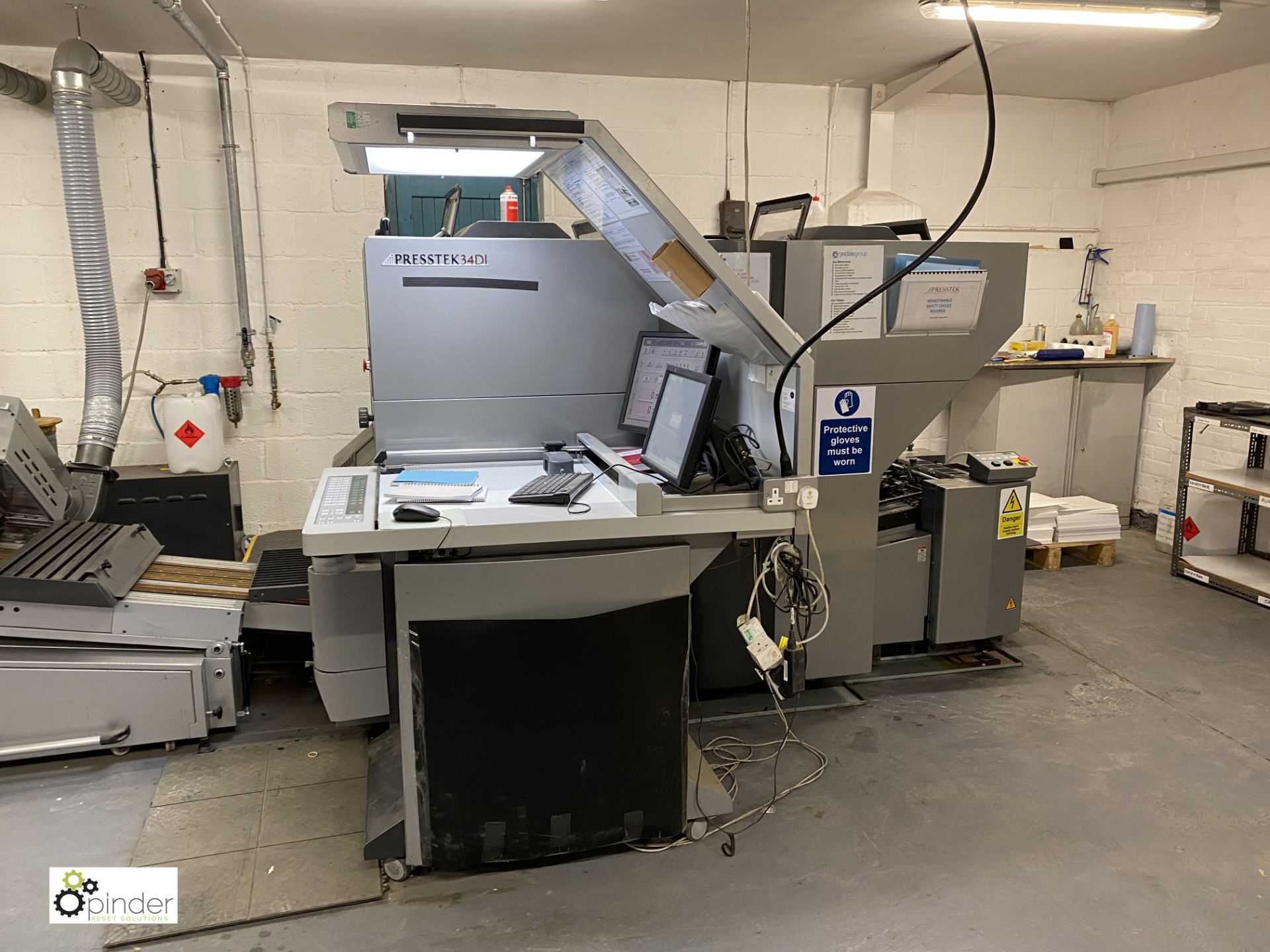 Presstek 34DI-X 4-colour Digital Press, max sheet size 340mm x 460mm, 7000 sheets per hour, year - Image 2 of 14