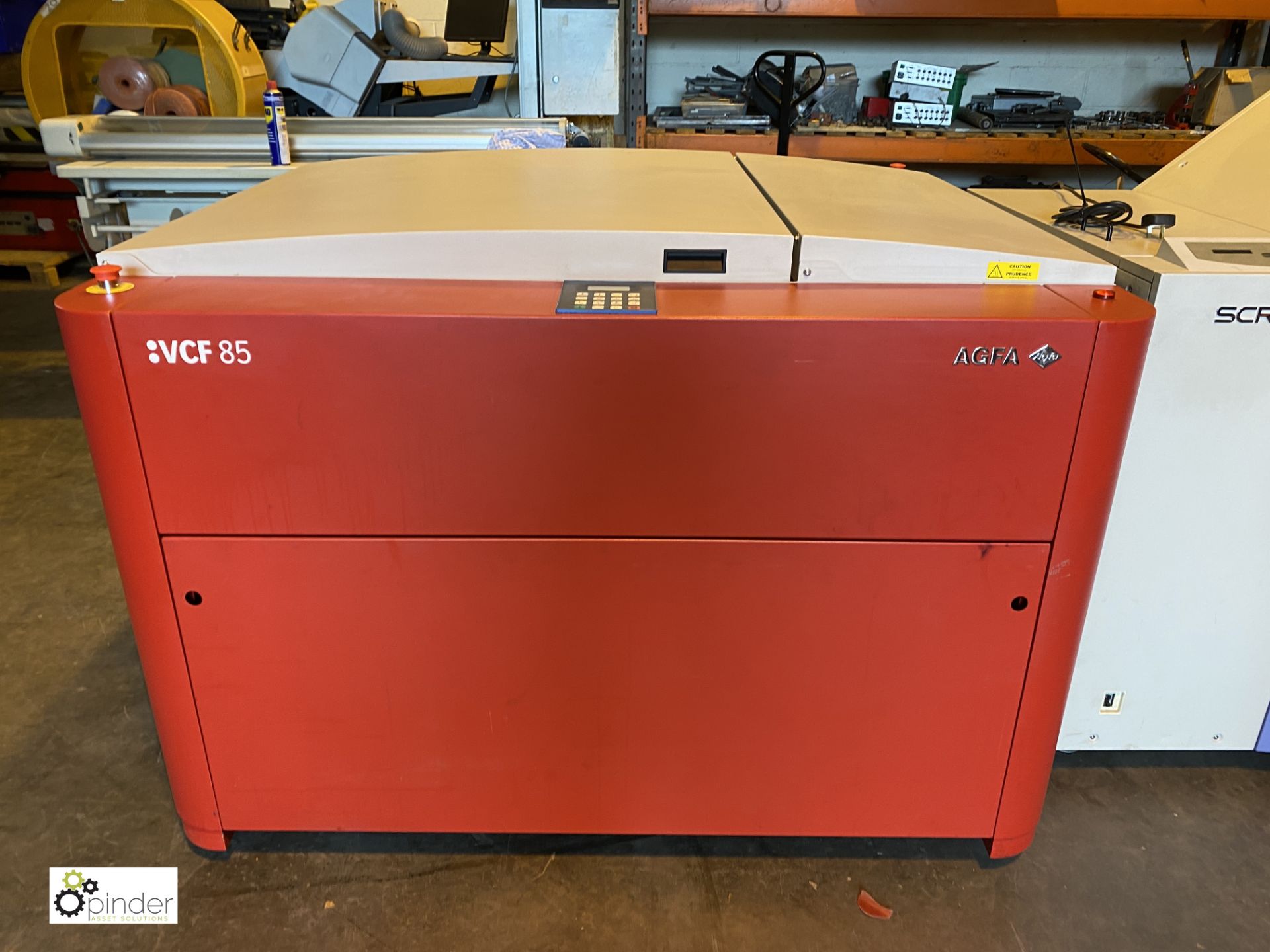 Agfa VCF85 Plate Processor/Clean Out Unit, year 2011, serial number AL41205A, with screen plate rite - Image 11 of 27