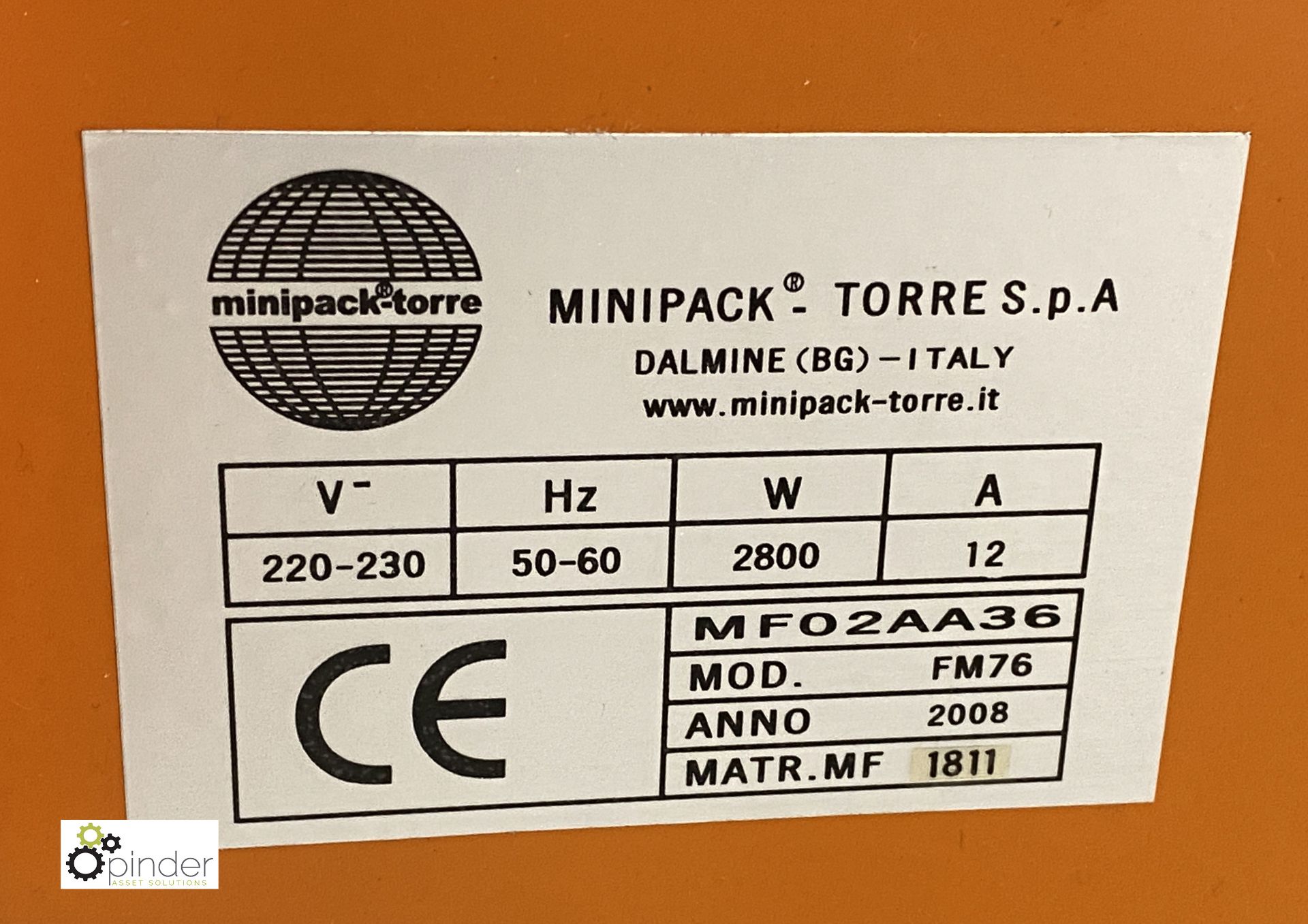 Mini Pack FM76 Digit reel fed Shrink Wrapper, serial number 1811, 240volts (LOCATION: Bingley, in - Image 8 of 10