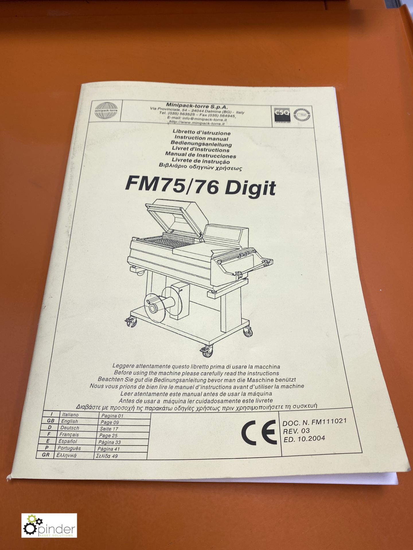 Mini Pack FM76 Digit reel fed Shrink Wrapper, serial number 1811, 240volts (LOCATION: Bingley, in - Image 4 of 10