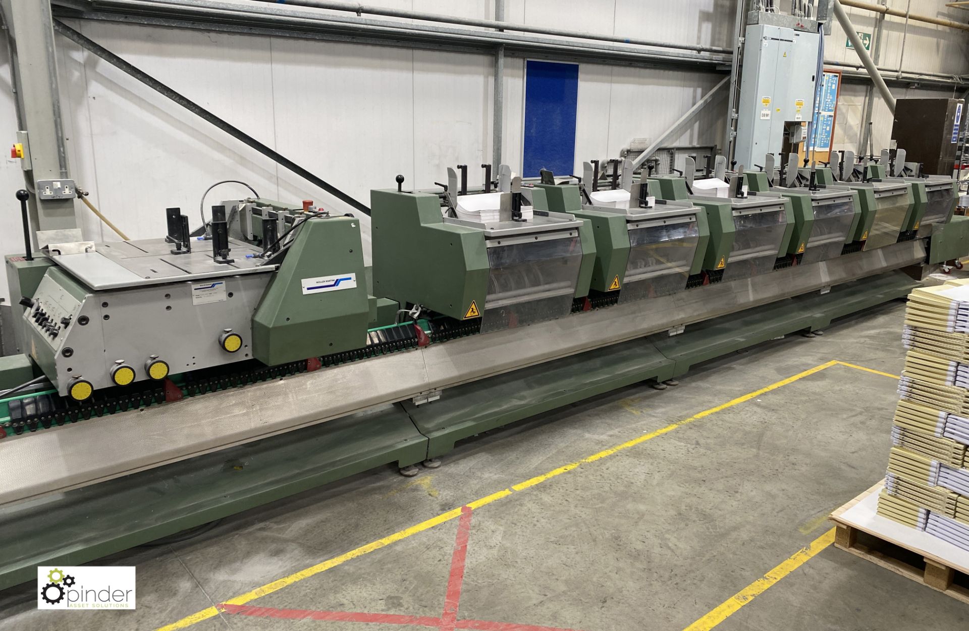 Muller Martini Bravo T Saddle Stitching Line, year 1998, 13826hours, comprising block 6 x 1555 - Image 2 of 38