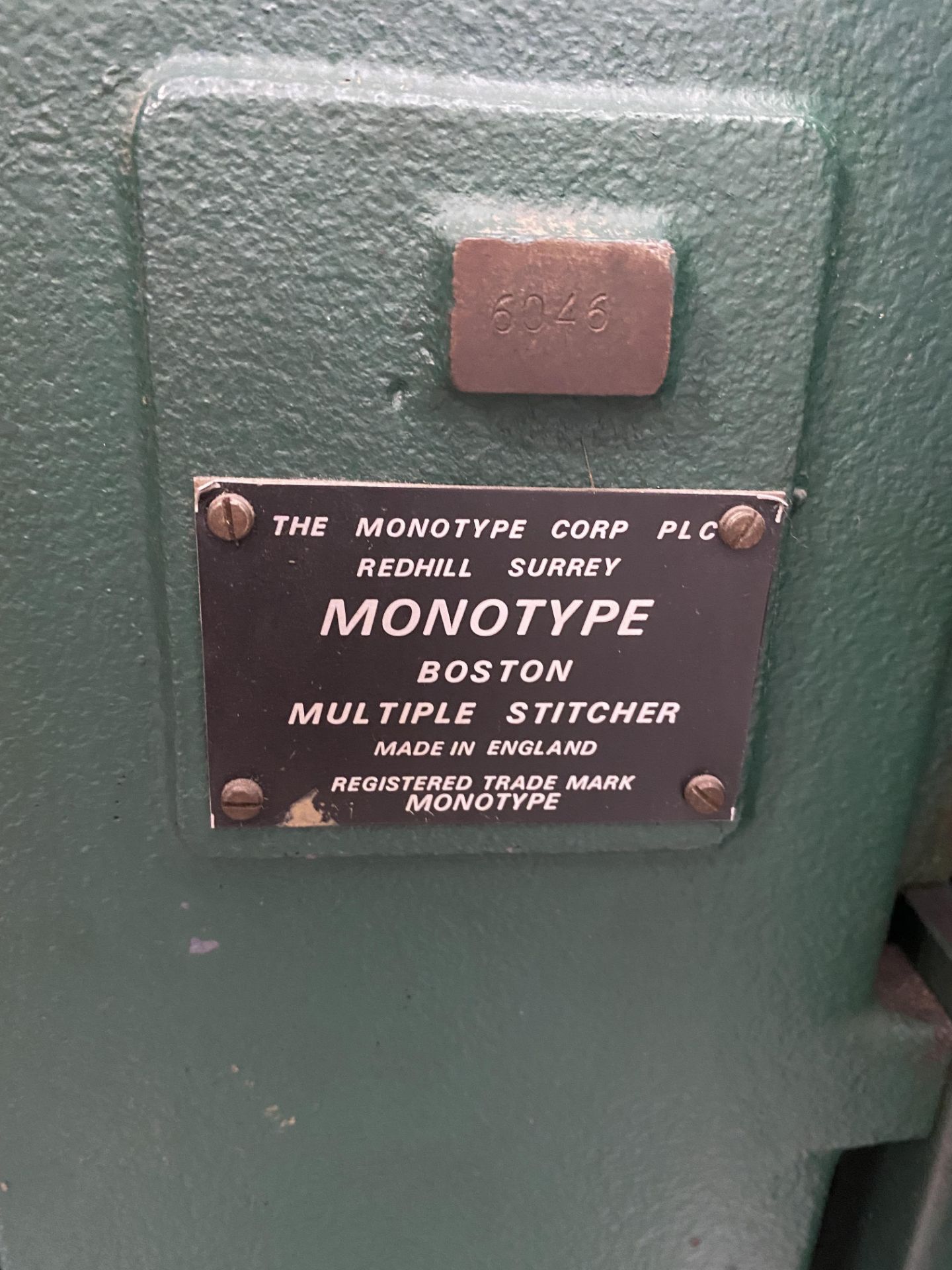 Monotype Boston twin head Saddle Stitcher (LOCATIO - Image 4 of 6