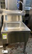 Stainless steel twin bowl Sluice Sink, 500mm x 700mm x 870mm