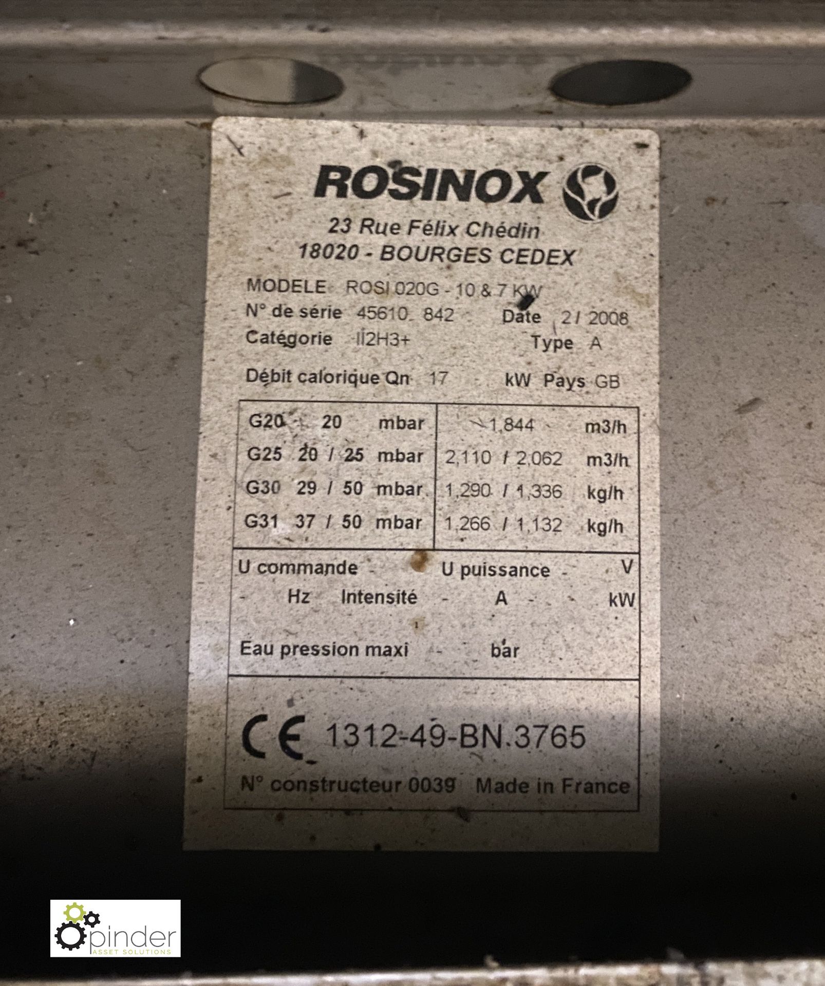 Rosinox stainless steel 2-ring gas Hob, 400mm x 900mm x 920mm - Bild 3 aus 4